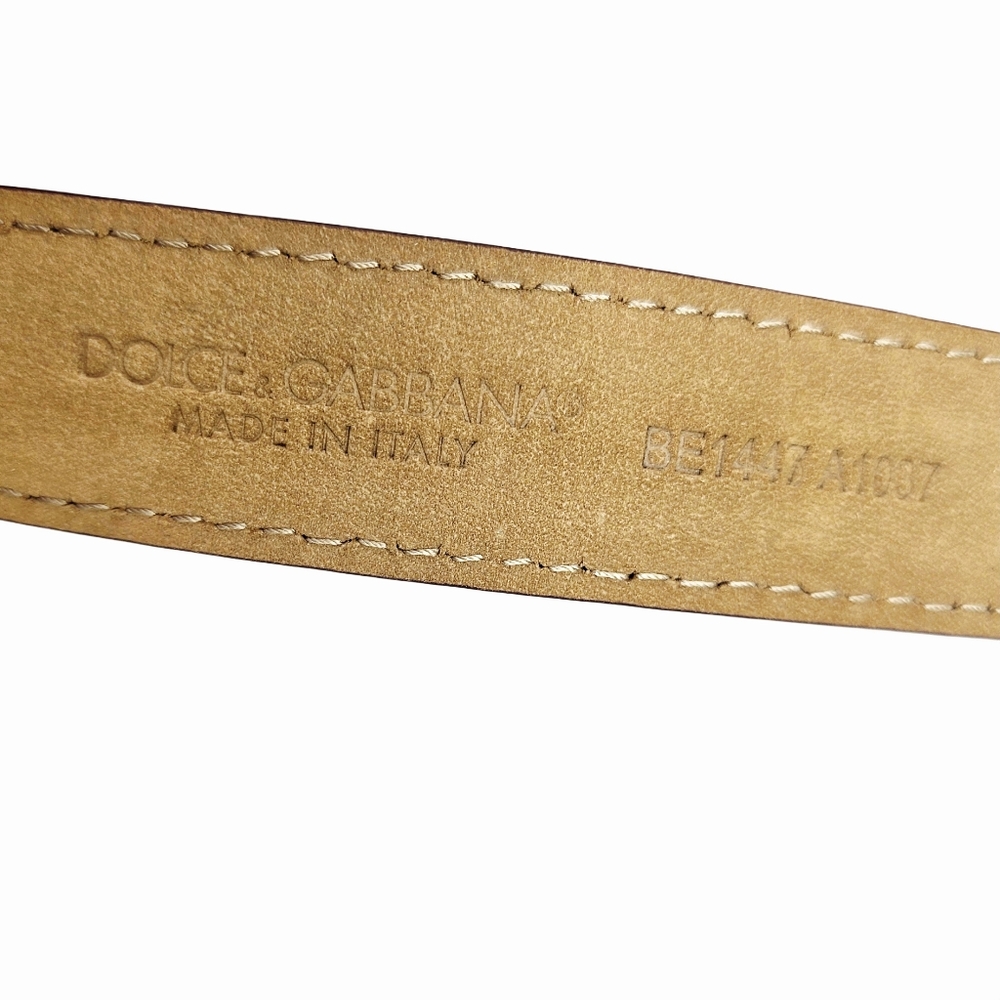 ❤️VALENTINE SPECIAL❤️ NWT.DOLCE&GABBANA 1" Patent Leather Logo Belt In Dark Pink - Picture 6 of 14